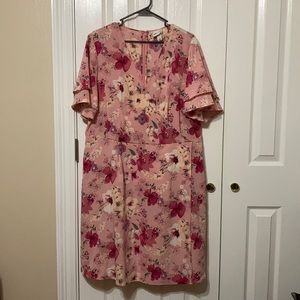 Pink floral dress